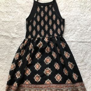 Black halter style dress